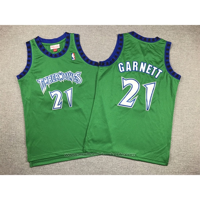 Maillot Enfant Minnesota Timberwolves Kevin Garnett #21 Hardwood Classics Throwback 1997-98 Vert
